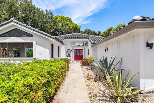 a dining room with furniture a livingroom view and a potted plant
