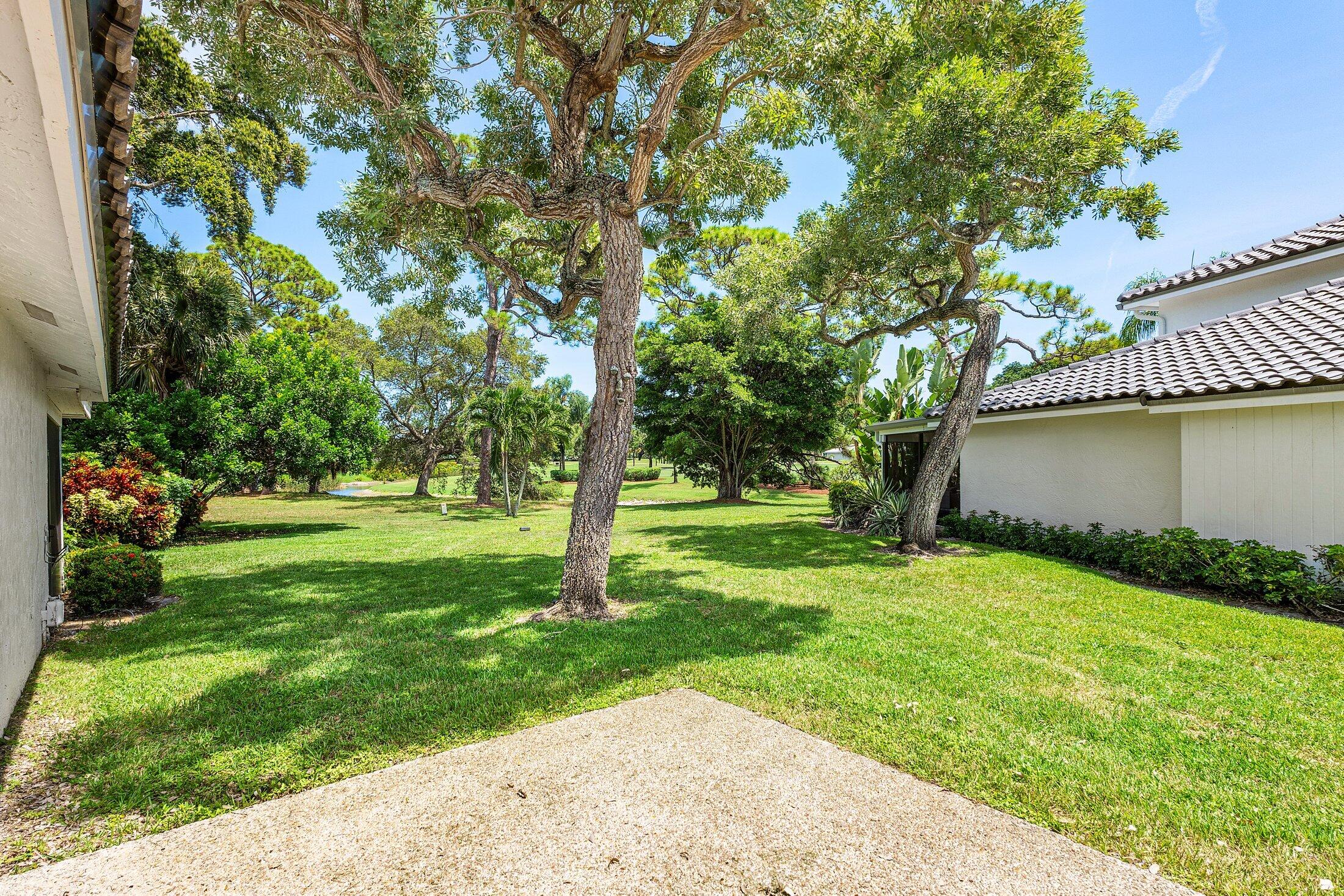 56 Woods Lane Boynton Beach, FL 33436 - Photo 44 of 77 a backyard of a house with plants and large tree