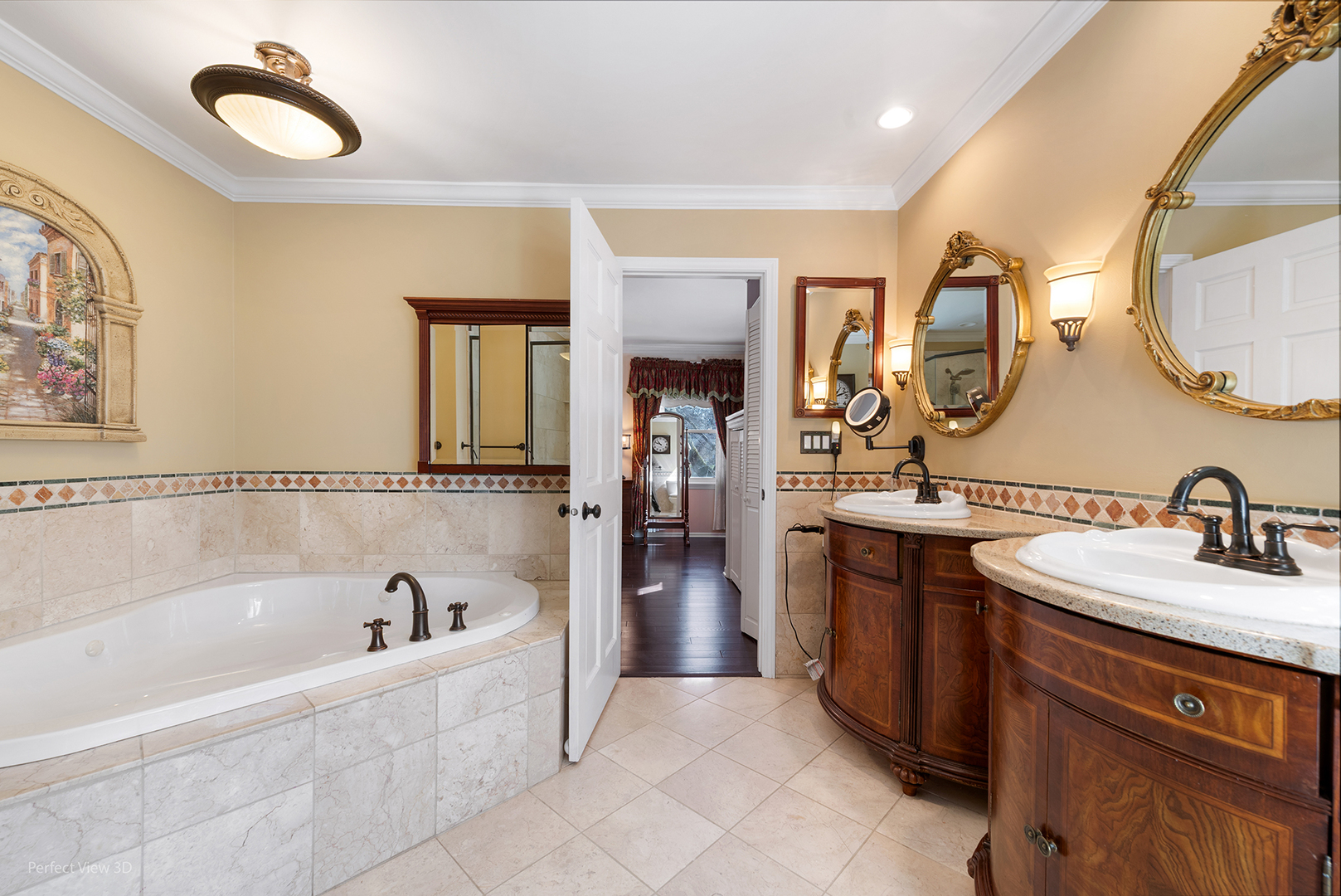 32-w050 Cedar Lane Wayne, IL 60184 - Photo 21 of 38 a bathroom with a tub sink and mirror