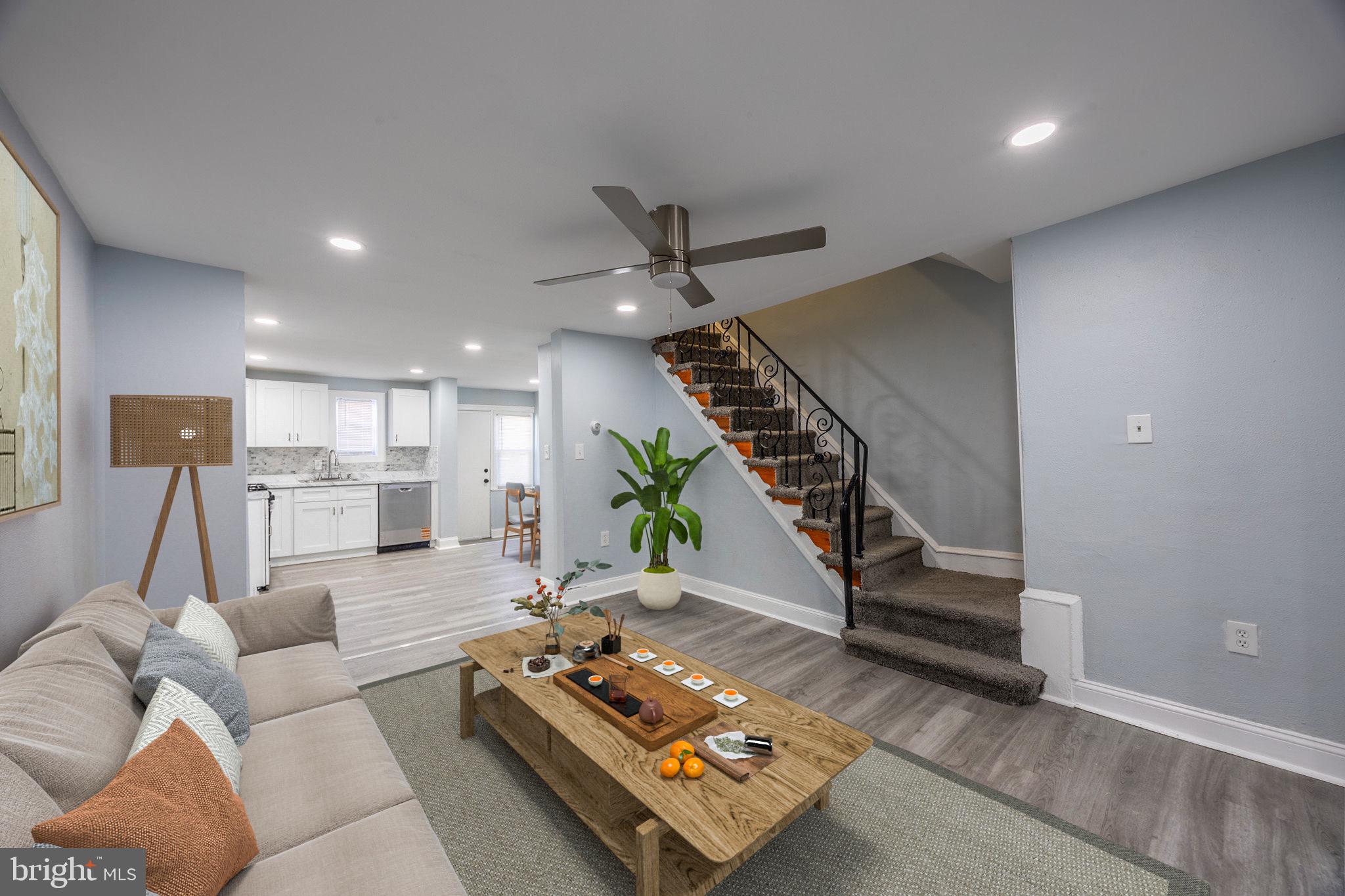 2403 South Edgewood Street Philadelphia, PA 19142 - Photo 7 of 31 a living room with furniture and wooden floor