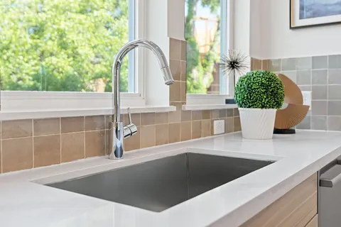 a view of a kitchen area