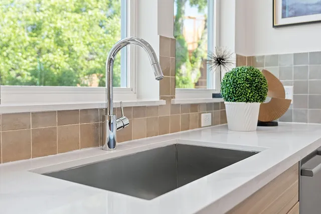 a view of a kitchen area
