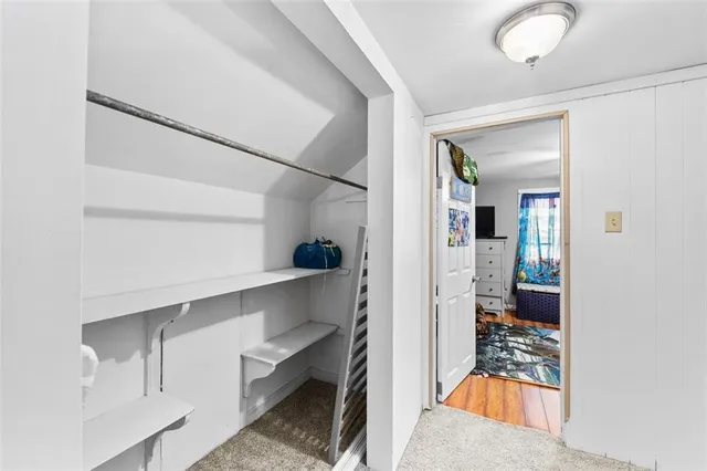 a view of a walk in closet