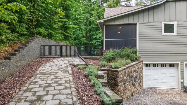 a backyard of a house