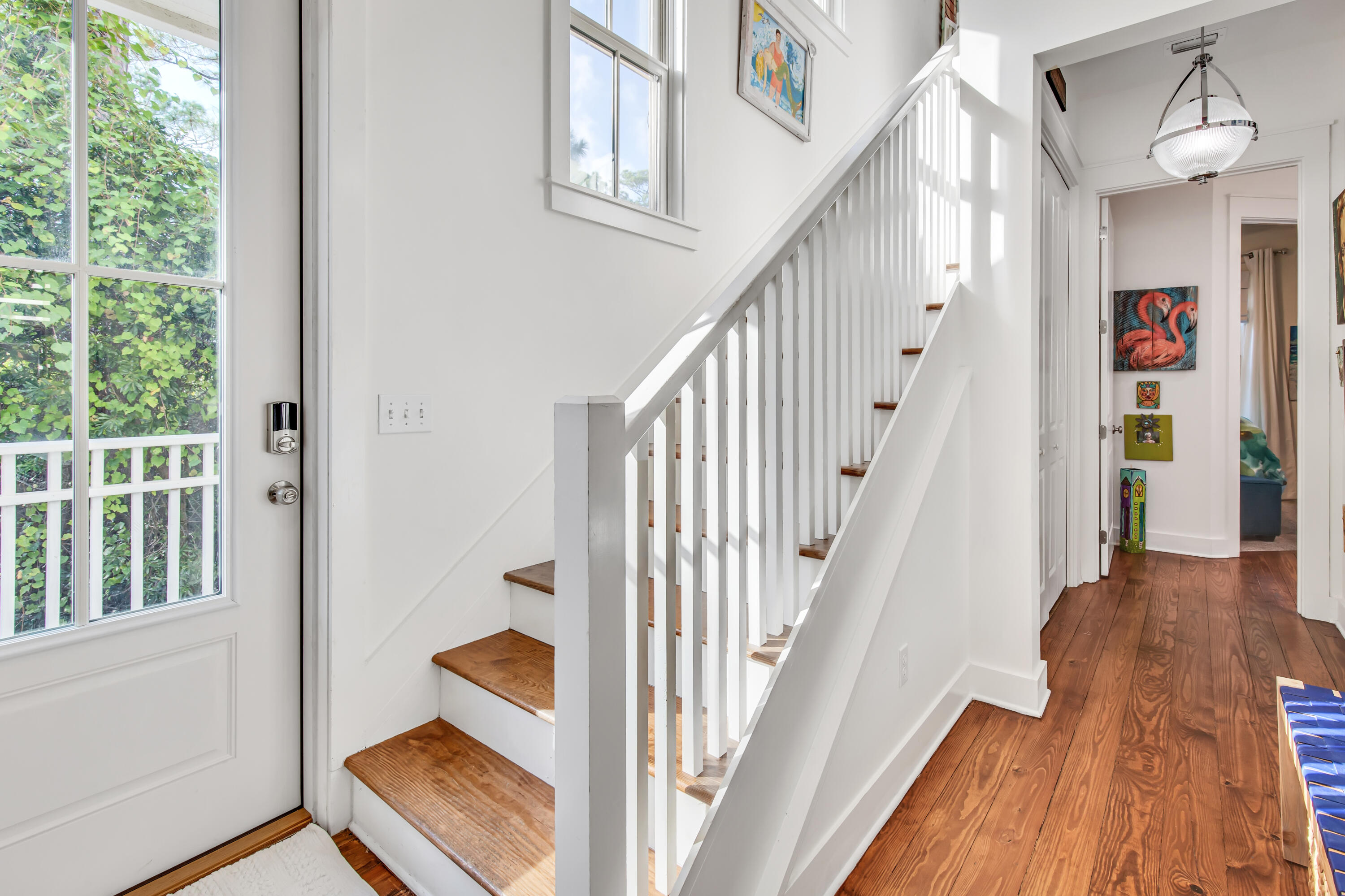 195 Redbud Lane Inlet Beach, FL 32461 - Photo 7 of 24 a view of entryway with wooden floor and stair