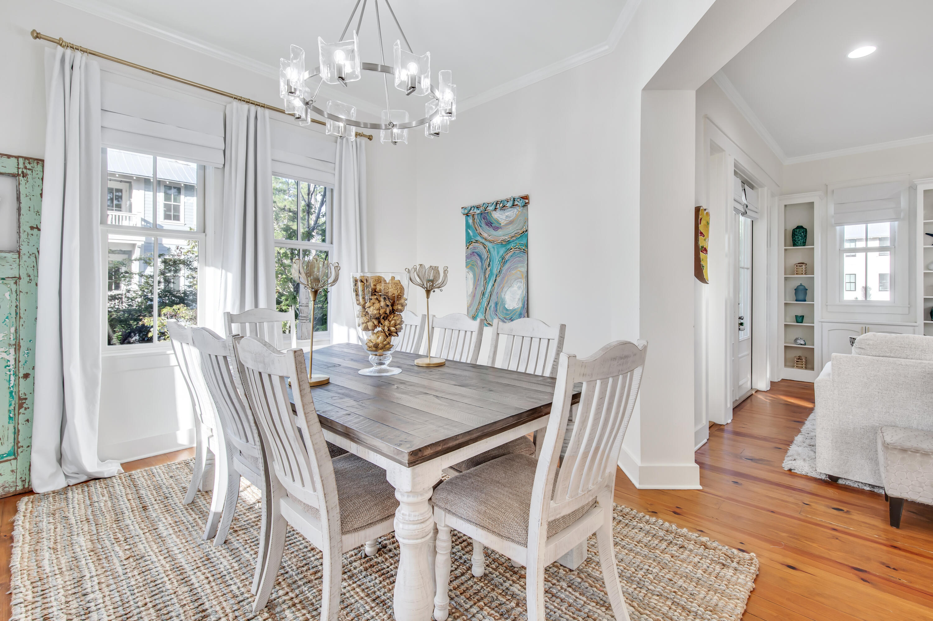195 Redbud Lane Inlet Beach, FL 32461 - Photo 8 of 24 a view of a dining room with furniture window and wooden floor