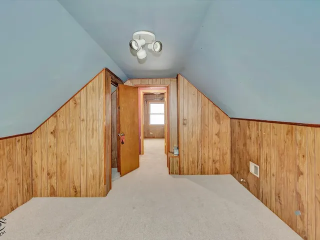 a view of a room with a window