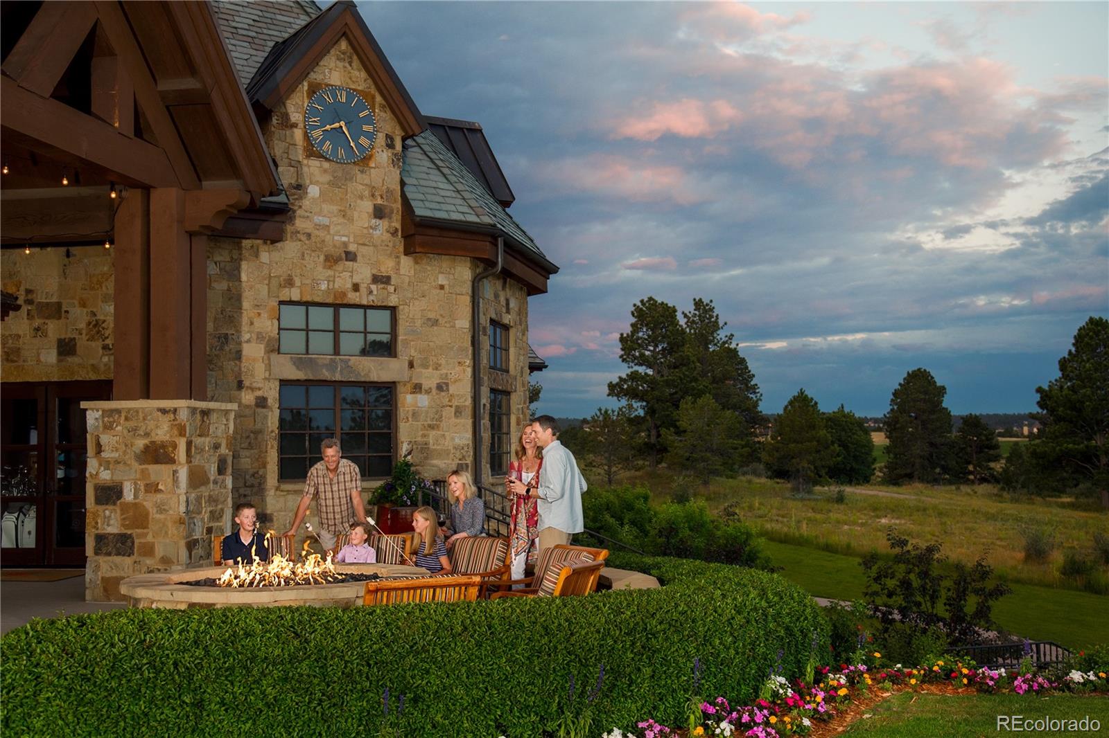 7921 Forest Keep Circle Parker, CO 80134 - Photo 12 of 36 a front view of a house with garden