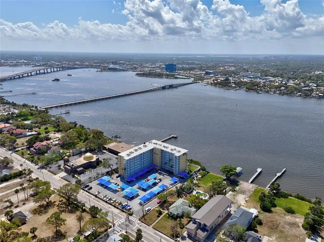 an aerial view of a city