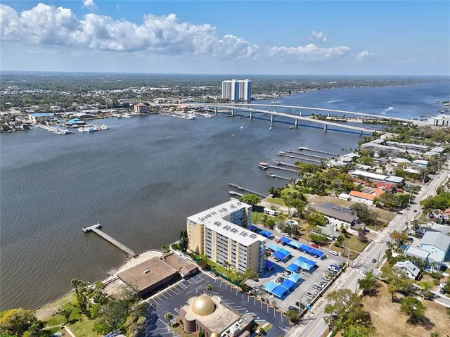 an aerial view of a city