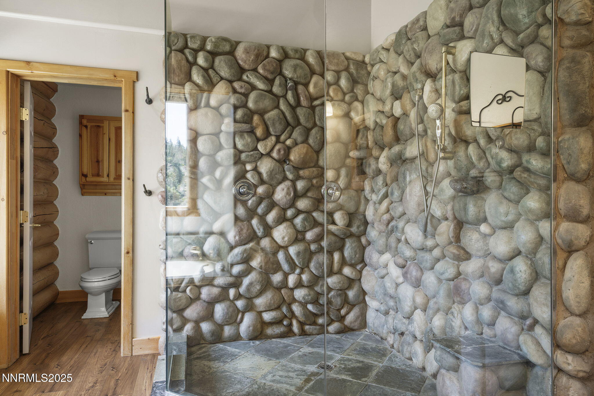 4684 Old Clear Creek Road Carson City, NV 89705 - Photo 30 of 46 a bathroom with a toilet and a shower curtain