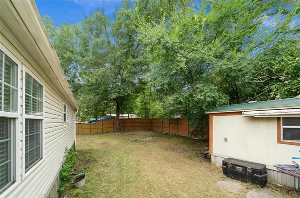 a backyard of a house