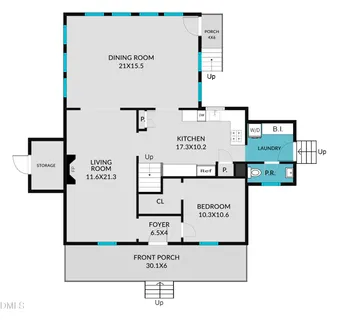 a house with a white roof and wooden fence