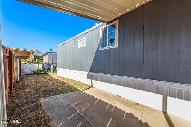 a backyard of a house