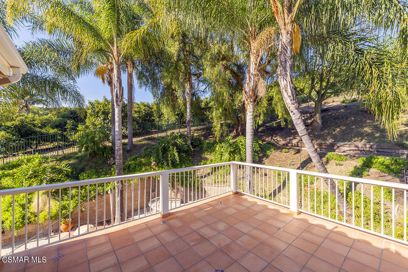 415 Fresh Meadows Road Simi Valley, CA 93065 - Photo 24 of 49 a view of a balcony with trees