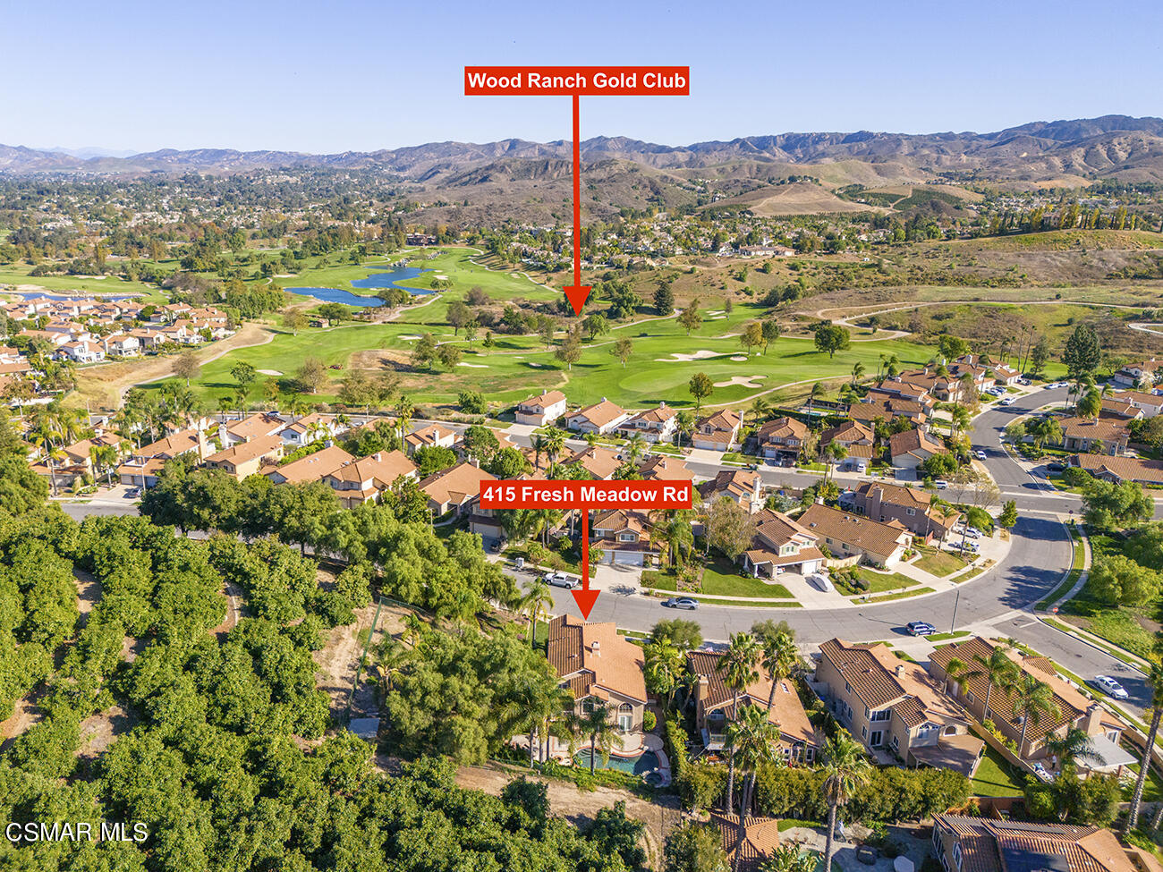 415 Fresh Meadows Road Simi Valley, CA 93065 - Photo 45 of 49 a view of a city with a mountain
