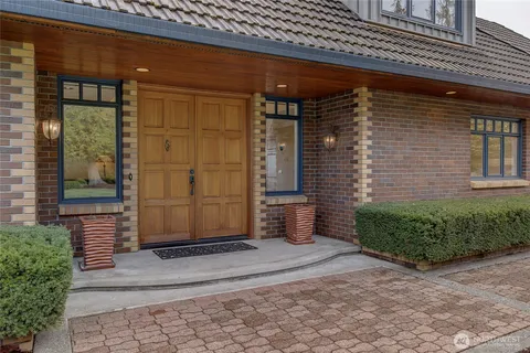 a view of a door of the house
