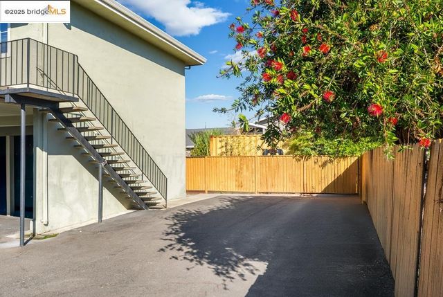 a view of a building with a window