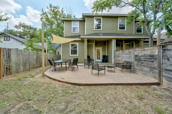 a view of a house with patio
