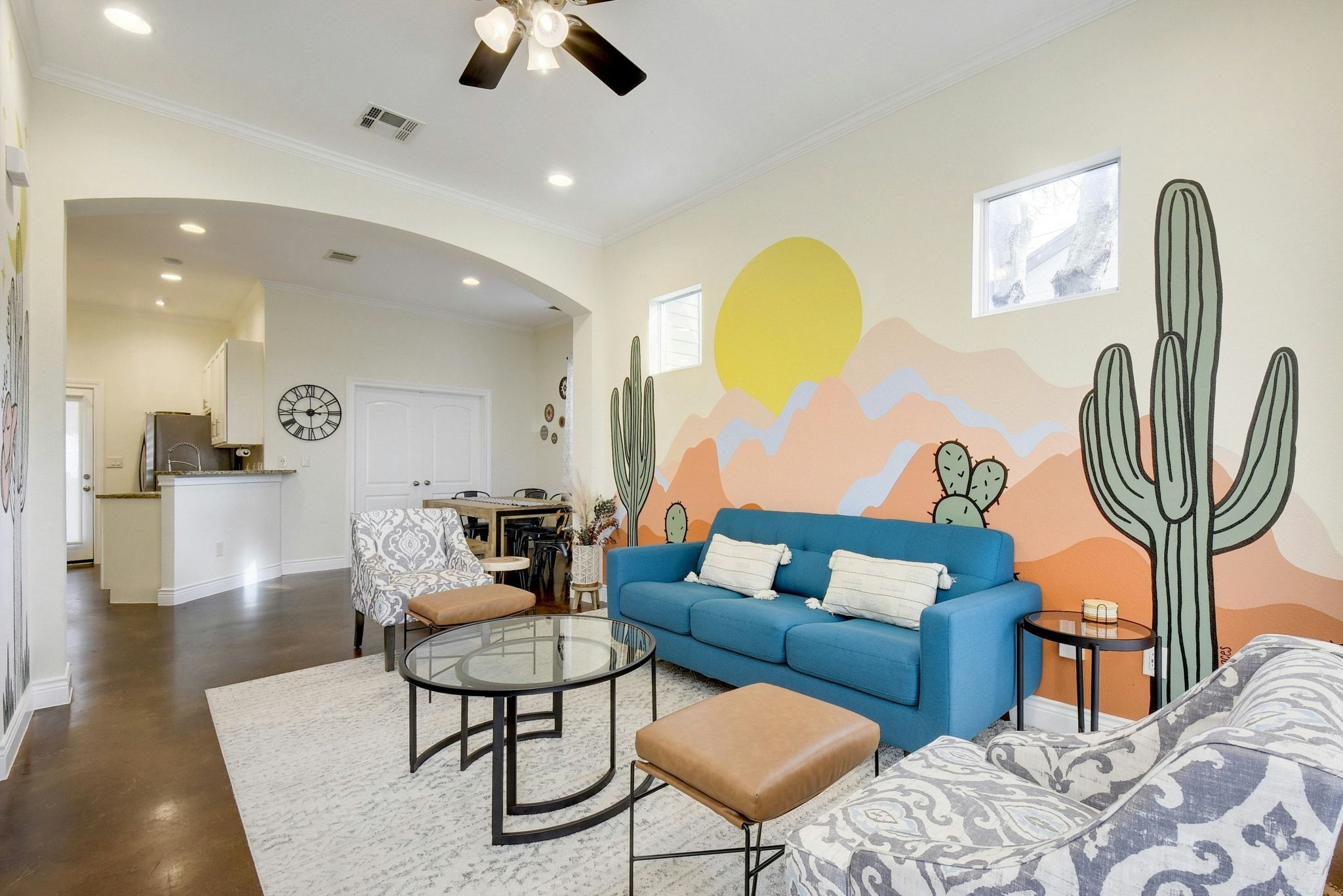 2206 East 14th Street, Unit 2 Austin, TX 78702 - Photo 6 of 32 Bright and open living space filled with natural light from large windows.