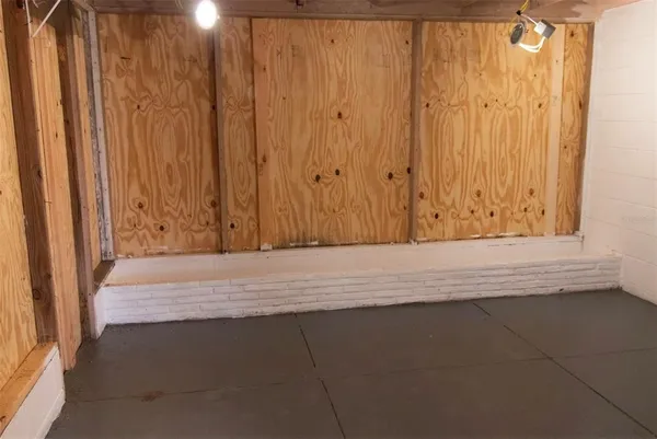 a view of wooden door