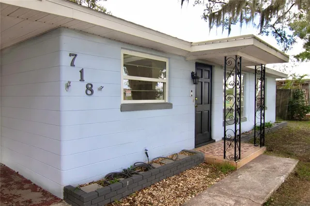 a front view of a house