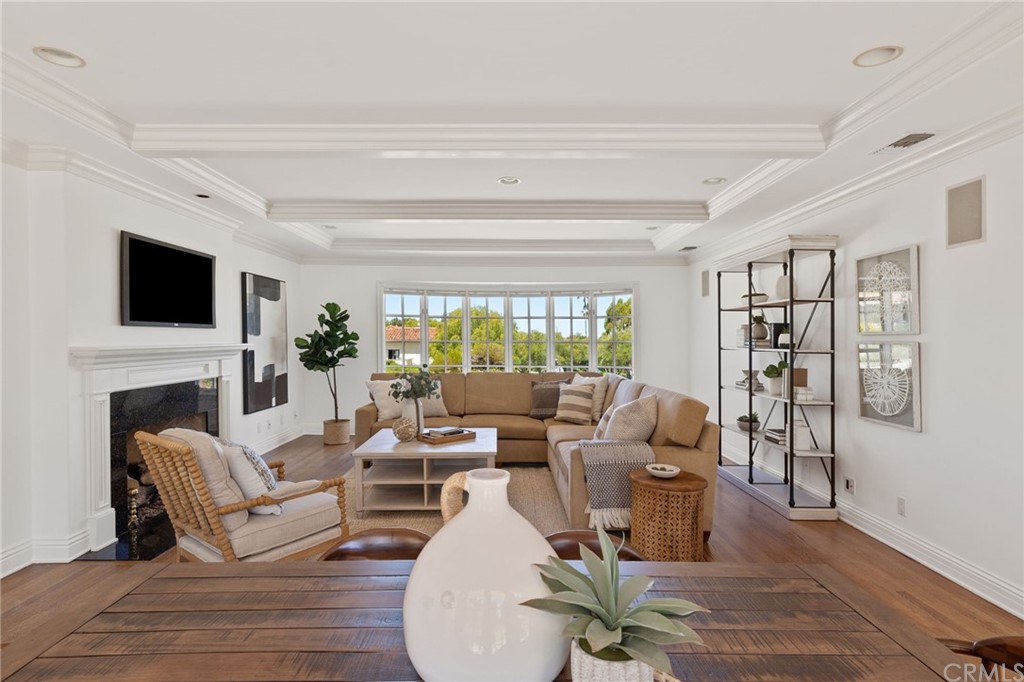 1300 Granvia Altamira Palos Verdes Estates, CA 90274 - Photo 9 of 60 a living room with fireplace furniture and a flat screen tv