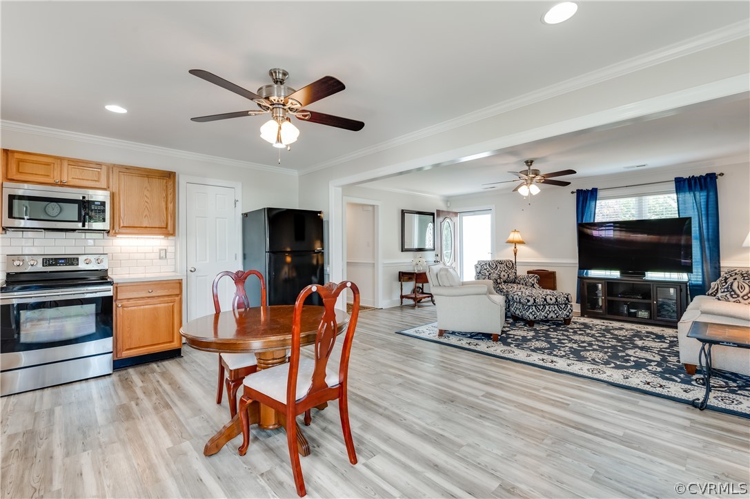 540 Clayville Road Powhatan, VA 23139 - Photo 10 of 42 Kitchen includes ceiling fan, recessed lighting an