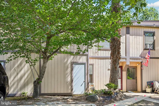 a view of a front of house with a tree