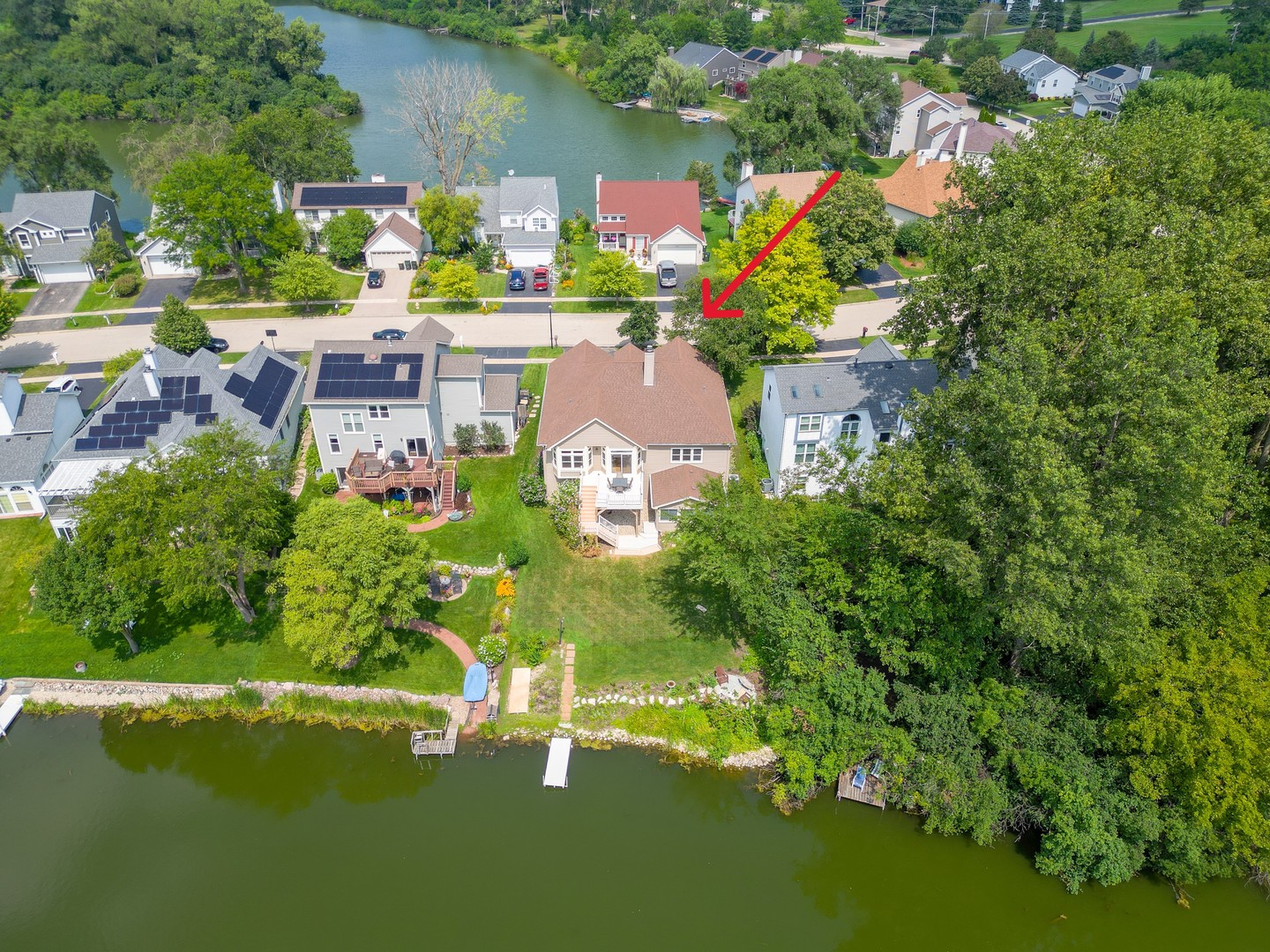 1146 Edgewater Lane Antioch, IL 60002 - Photo 1 of 23 an aerial view of a residential houses with outdoor space and swimming pool