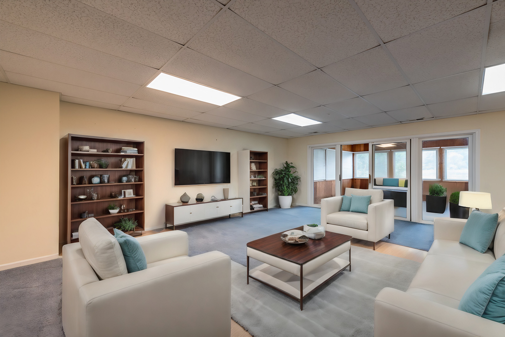 1146 Edgewater Lane Antioch, IL 60002 - Photo 19 of 23 a living room with furniture and a flat screen tv