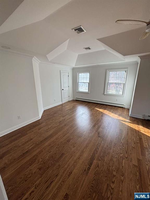 124 Coopers Lane River Vale, NJ 07675 - Photo 22 of 25 a view of a hallway with wooden floor and a ceiling fan