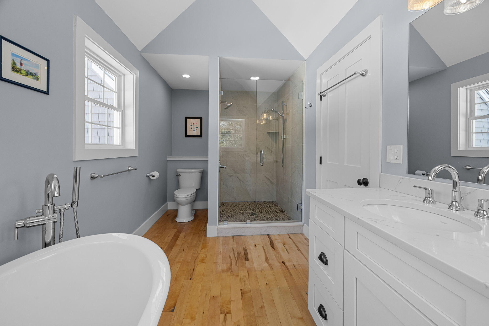 174 Cross Neck Road Marion, MA 02738 - Photo 22 of 41 a bathroom with a sink a toilet and shower
