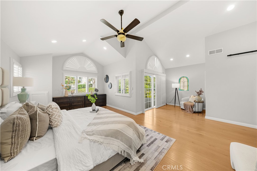 2640 Shady Ridge Lane Diamond Bar, CA 91765 - Photo 25 of 57 a bedroom with a bed and ceiling fan