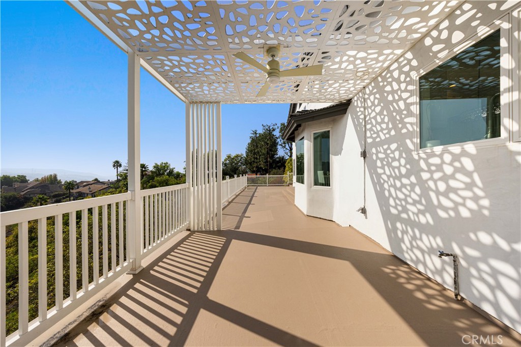 2640 Shady Ridge Lane Diamond Bar, CA 91765 - Photo 43 of 57 a view of a balcony with wooden floor and fence