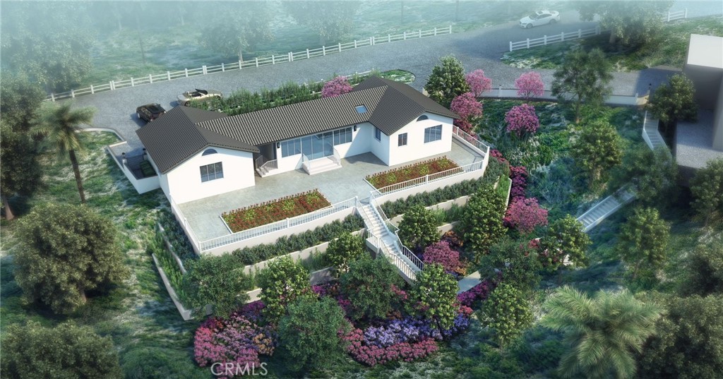 2640 Shady Ridge Lane Diamond Bar, CA 91765 - Photo 54 of 57 an aerial view of a house with a yard and lake view