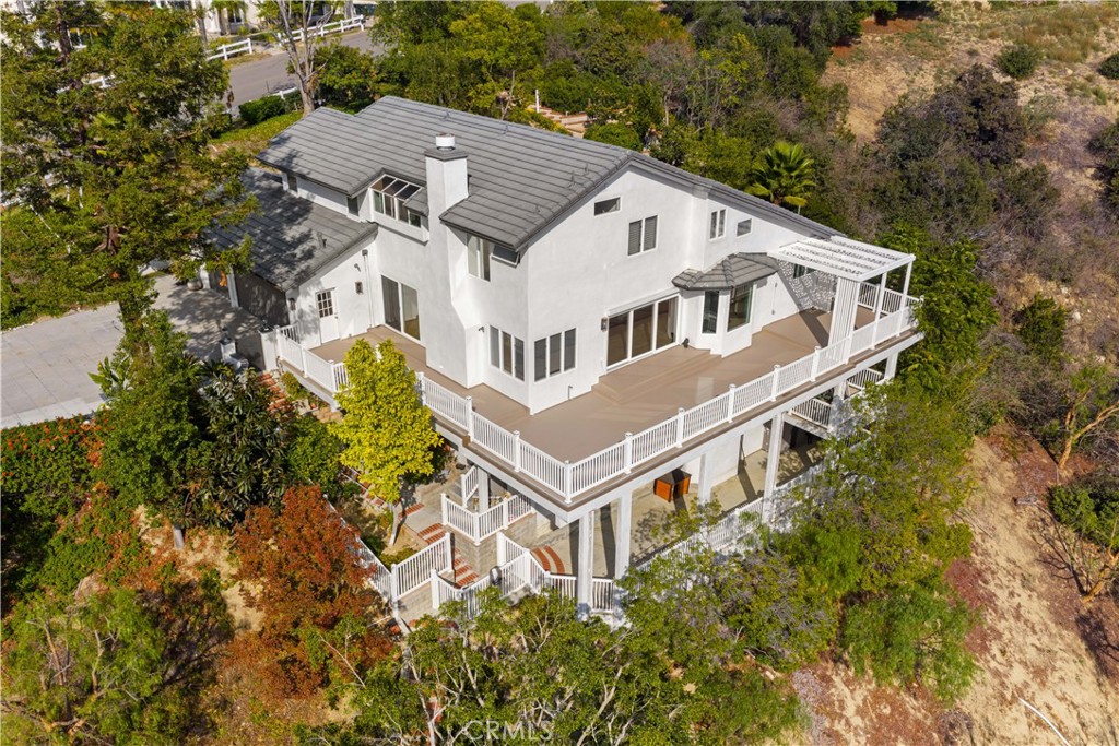 2640 Shady Ridge Lane Diamond Bar, CA 91765 - Photo 56 of 57 aerial view of a house with a yard and potted plants