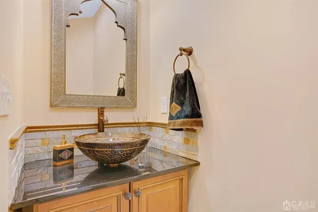 a view of bathroom sink