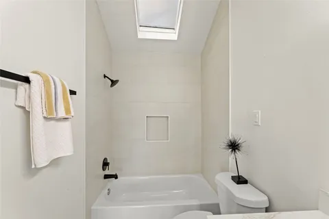 a bathroom with a tub