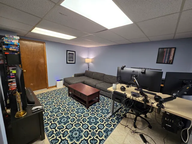 a room with furniture