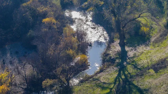 a view of a large mountain