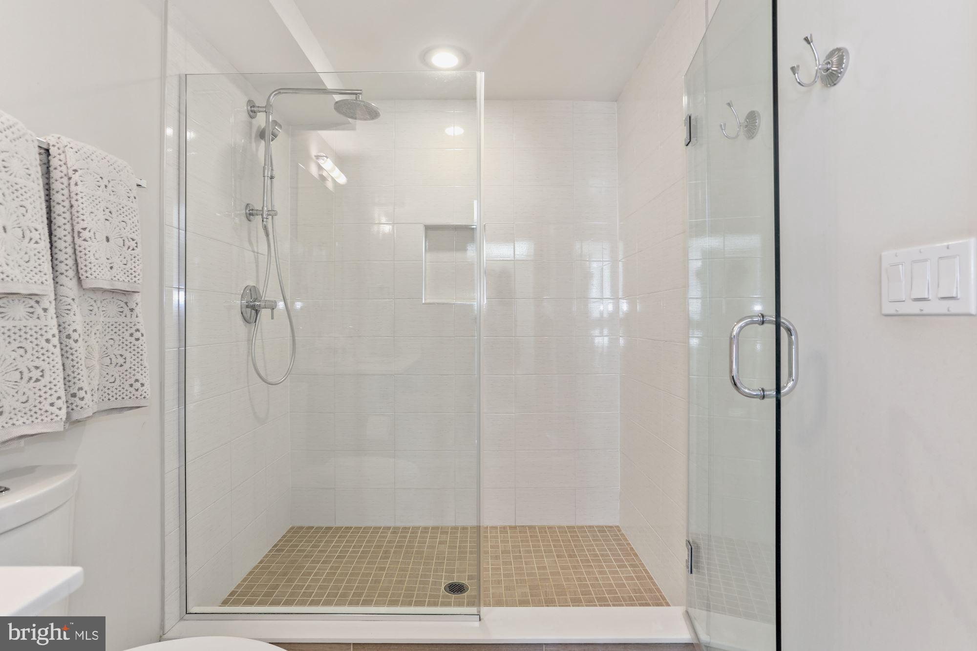 2337 Champlain Street Northwest, Unit 104 Washington, DC 20009 - Photo 31 of 80 Bathrm - HUGE Walk-In Shower w/ Large Glass Doors!
