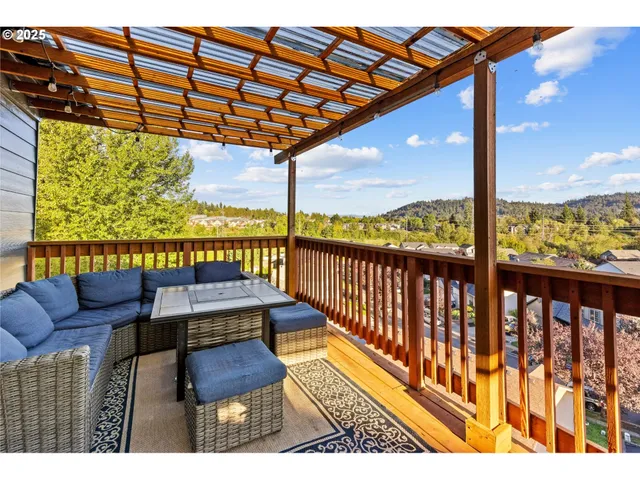 a view of a chairs in the roof deck
