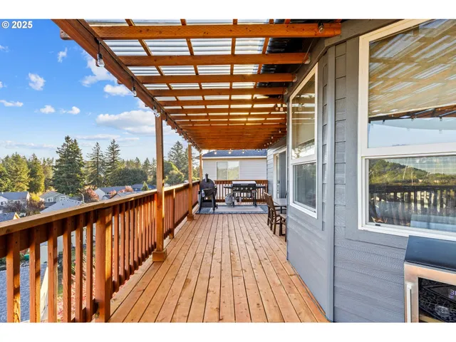 a view of balcony with a sink