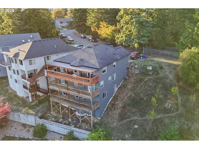 a aerial view of a house