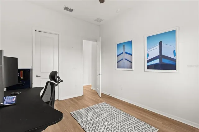 a view of a swimming pool with a lounge chairs