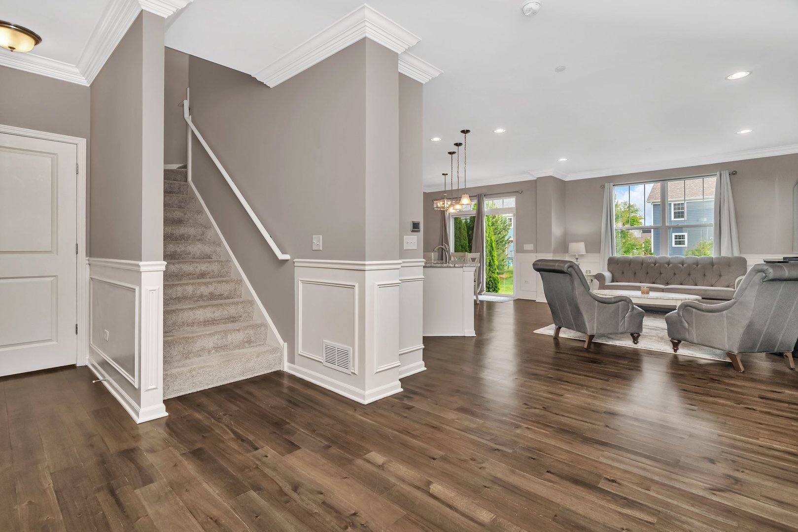 16127 West Switch Grass Road Lockport, IL 60441 - Photo 3 of 19 a living room with furniture and a wooden floor