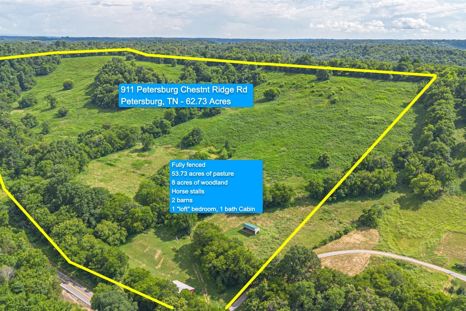 911 Petersburg-Chestnut Ridge Road Petersburg, TN 37144 - Photo 57 of 57 a view of a tennis court