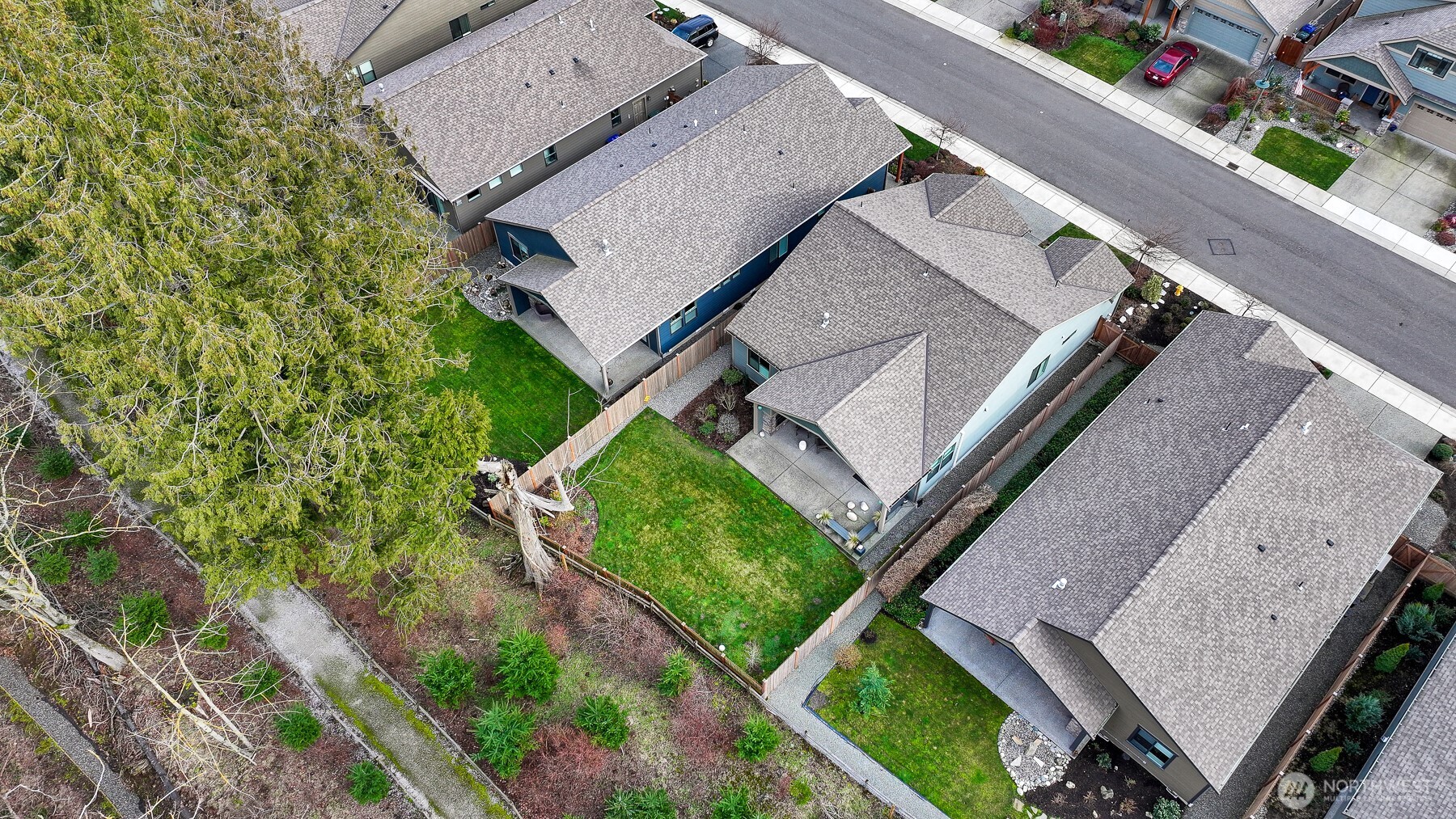 5457 Shields Road Ferndale, WA 98248 - Photo 27 of 39 an aerial view of a house with a garden