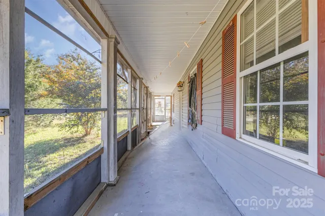 a view of a building from the balcony